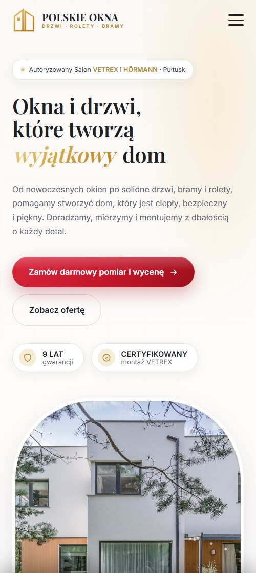 Strona mobilna — Polskie Okna